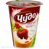 Чудо  йогурт в стакане клубника-землян. 2,5 %  290г 1/8