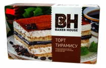 Торт бисквитный Baker House Тирамису 350 гр 1/8