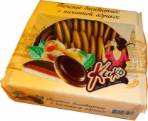 Бисквитное печенье КИКО в тем. глаз. Абрикос 1/ 14  1.2 кг 