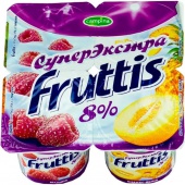 Йогурт "Fryttis" 8 %  Малина ананас дыня 115 гр 1/16 
