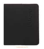 Обложка для паспорта Attomex, нат. кожа ШИК черная/бордо