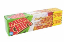 Чипсы "MEGA CHIPS" пицца пепперони 100гр, 1/25