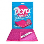 Салфетка "DORA" для стекол и зеркал 30Х30 