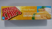 Чипсы "MEGA CHIPS" смета+сыр. 100гр, 1/25