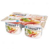 Йогурт творожок "Слобода" со вкусом персика 125гр 